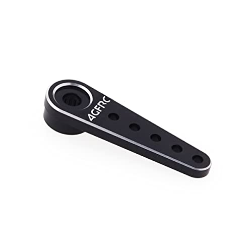 AGFRC 25T 0.71g CNC Metal Servo Horn for Micro RC (HPS06) | CNC Machined AL6061, Black, 25.33mm Length, Fits AGFRC A20/B13/A24/A27 Series Servos, For SCX24 & Mini RC