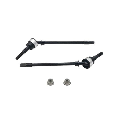RCAWD Front Drive Shafts CVD Axial 1/10 SCX10 SCX0042 | Heavy-duty steel construction eliminates bind and withstands extreme torque on steep trail inclines without snapping.