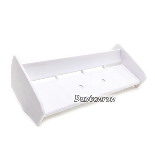 1/10 RC Car Force Rear Spoiler High Down Force Body Wing Tail Compatible with 1:10 Scale RC Off Road Short Course Truck Buggy Racing Car (White) - color: White