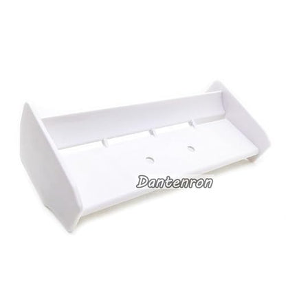 1/10 RC Car Force Rear Spoiler High Down Force Body Wing Tail Compatible with 1:10 Scale RC Off Road Short Course Truck Buggy Racing Car (White) - color: White