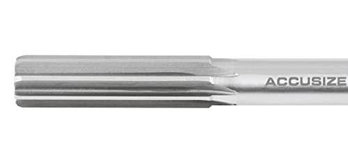 Accusize Industrial Tools 16.0 mm H.S.S. M2 Straight Shank Straight Flute Chucking Reamers, Right Hand, 14.4 mm Shank Dia, 8 Flute, 9'' Oal, 0400-5160 - size: 16.0 mm
