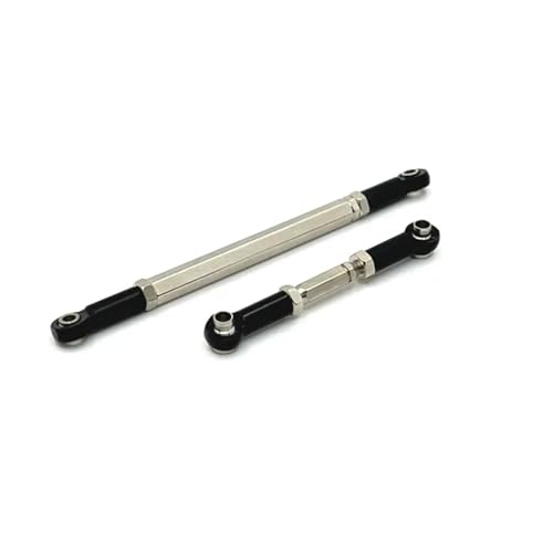 RC Models Components for Mn78 for Mn82 for Mn168 1/12 Metal Steering Rod Link Tie RC Car Upgrades Parts Modified Replacement Accessories - color: Black