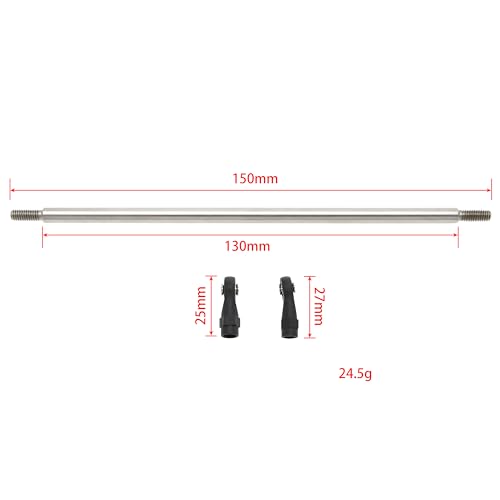 MEUS RACING 1/10 Links Steel Chassis Links Kit for Traxxas TRX4 Axial SCX10 Tamiya CCO1 Redcat Gen8 1/10 RC Crawler (150mm) - size: 150mm