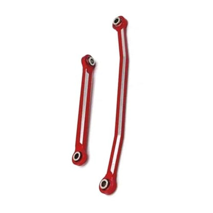 Compatible with FMS for FCX24 1/24 Rc Model Crawler Car Truck for Buggy Upgrade Parts Metal Steering Rods Steering Linkage Tie Link Kit Linkage - color: Red