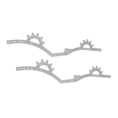 Rc Frame Plate For Capra For SCX10 II III Pro VS4-10 1/10 For LCG Aluminum Alloy 413mm Chassis Rail Set RC Crawler Accessories Upgrades Replacement(Silver) - color: Silver
