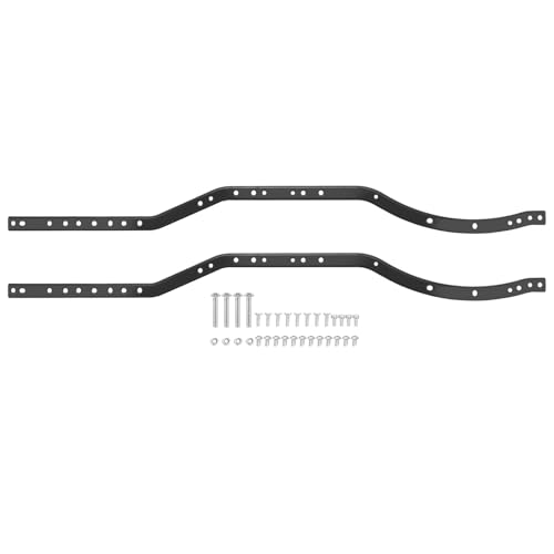 Rc Parts Compatible with Axial for Scx10 90027 for Scx10 II 90046 90047 RC Car Crawler Truck Vehicle Model 2Pcs Set Steel for Chassis Frame Rails