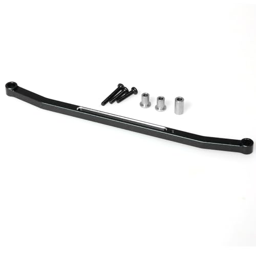 Steering Tie Rod and Drag Link Aluminum for Losi 1/18 Mini LMT 4X4 Brushed Monster Truck，Replacement for LOS211051 Upgrade Parts Fix Link Steering Rod for Losi - LOS01026 1/18 Mini LMT Monster (Black) - color: Black