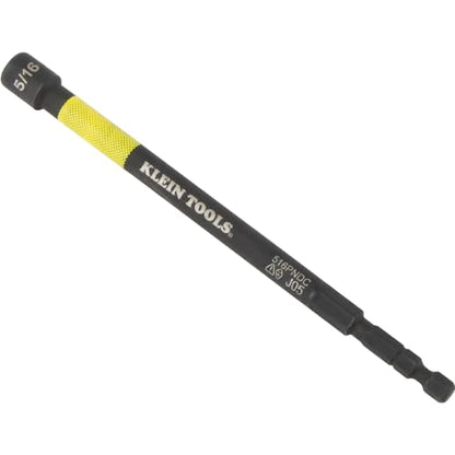 Klein Tools 65411PK3 Magnetic Color-Coded Power Nut Setter Set, 1/4-Inch Impact Hex Drive, 5-Inch Shaft, Extended Reach, 3-Piece - size: 6-Inch / 3-Piece Set