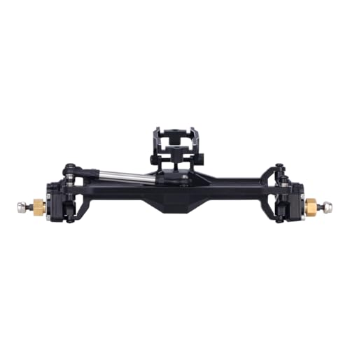 1/18 TRX4M Portal Axle,109.6g Aluminum CNC TRX4M Axle, Extended +10mm TRX4M Portal Axles with Two Servo Mount Options, for RC Crawler Car TRX4M Axle Upgrade Parts (Black)