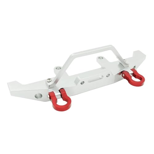 Full Metal Front Bumper Anti-Collision Upgrade for WPL C14 C24 C24-1, 1/16 RC Truck Crawler, CNC Aluminum Protection Parts, Professional Hobbyist Modification Accessories (Silver) - color: Silver