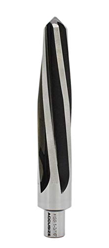 Accusize Industrial Tools Chucking Reamer, 1-3/16 in, 0521-1316 | 1-3/16" HSS Aligning Reamer with 3/4" Weldon Shank - size: 1-3/16 in.