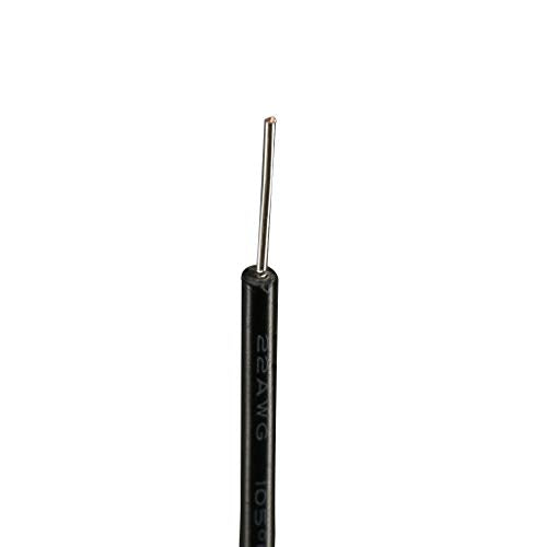 BNTECHGO 22 Gauge PVC 1007 Solid Electric Wire Black 100 ft 22 AWG 1007 Hook Up Tinned Copper Wire - color: Black, size: 22 Gauge 100ft