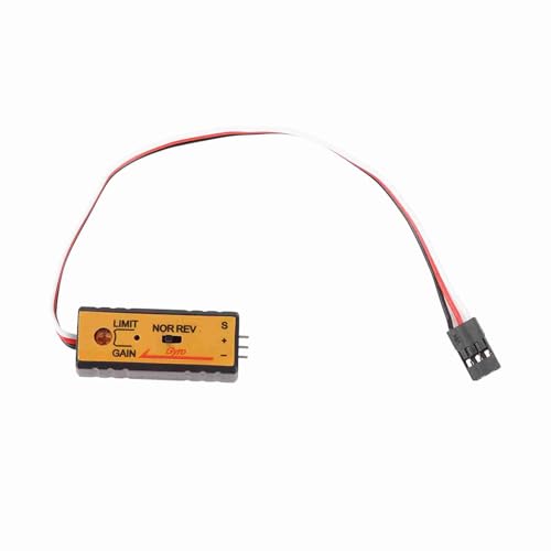 RC Stability Control Gyro High Precision Single Stage Gain Sensitivity Adjustable Gyroscope Stability Controller Module for RC Cars Boats 4 6V Plastic