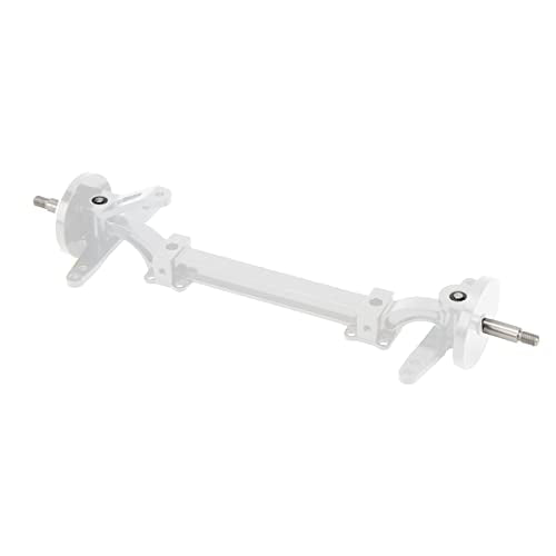 Aluminum Alloy Front Axle and Steering Link Rod Set, Heavy Duty Metal RC Front Steering Axle Kit with Linkage for 1/14 RC Unpowered Tractor Truck (Silver) - color: Silver
