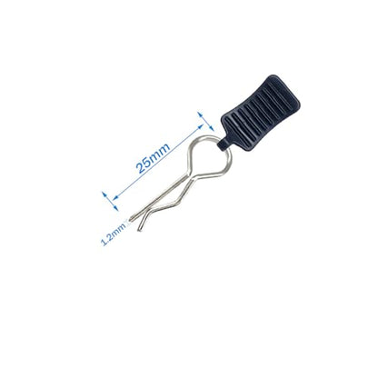 50pcs RC Body Clips with Pull Tabs Car Clips RC Clips for All 1/8 1/10 1/12 Scale Traxxas Redcat Axial Arrma HSP Redcat HPI Himoto Tamiya RC Car Truck Buggy Parts (1.2mm Rod Silver Clips and Tabs) - size: 1.2mm Rod Silver Clips and Tabs