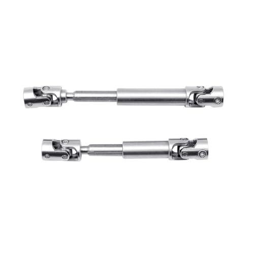 2Pcs Stainless Steel Universal Joint Drive Shafts Chassis Center Driveshaft for 1/18 RC Crawler Redcat Ascent-18 Upgrade Parts