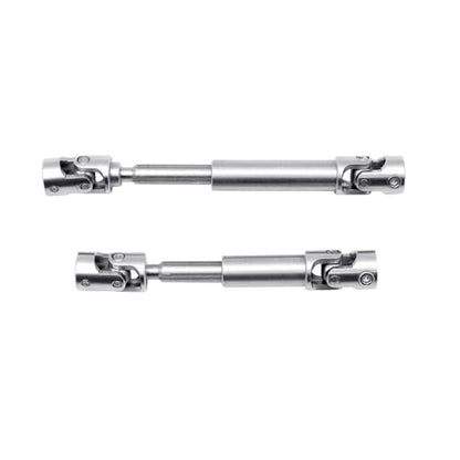 2Pcs Stainless Steel Universal Joint Drive Shafts Chassis Center Driveshaft for 1/18 RC Crawler Redcat Ascent-18 Upgrade Parts