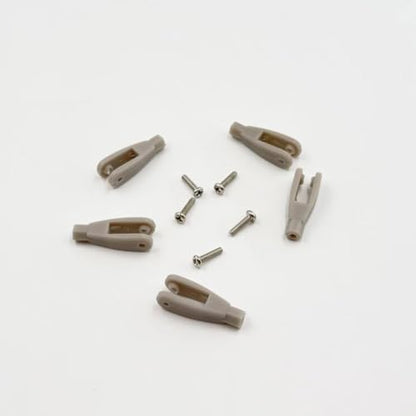5PCS RC Airplane Servo Linkage Rod Clevis Coupler U-Shaped Nylon Clamp with Screws for RC Plane Helicopter DIY Model Aircraft Pushrod Connecting Part (for 2.5mm Rod Gray) - style: For 2.5mm Rod Gray