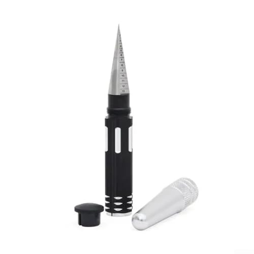 Hole Expander Tool, 0-14mm Stainless Steel Taper Reamer for Plastic, Spiral Shell Hole Opener with Orange Coating Handle for RC Car Model Kit