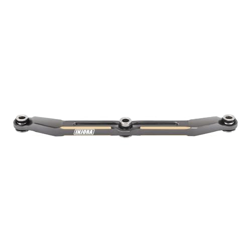 INJORA Brass Steering Link for 1/18 RC Crawler TRX4M Upgrade, 12g (Grey) - color: Grey