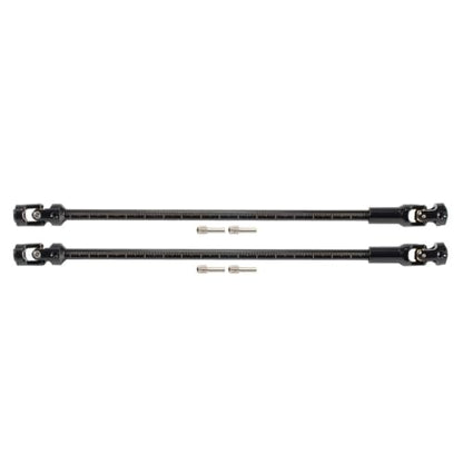2pcs Steel Driveshaft 68-229mm Cut-to-Length for 1/10 SCX10 RC Crawler | Upgrade your 1/10 crawler with durable universal joint shafts.Severable design fits LCG rigs Capra Chassis.Easy DIY install. - color: 2pcs Black