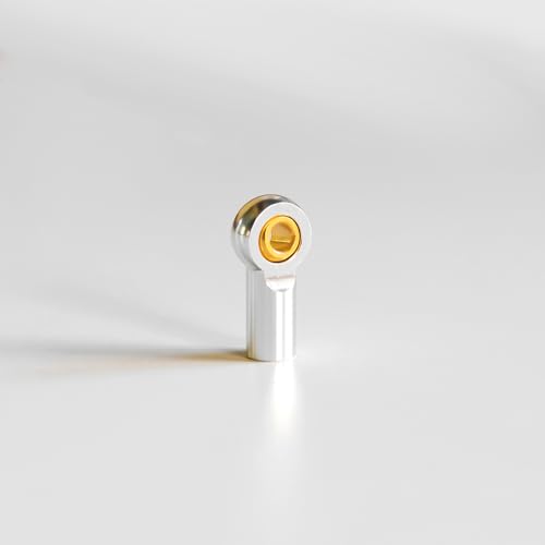 [20Pcs] M3 RC Ball Joint Rod End Links, CNC Aluminum Alloy M3 Rod Ends with Gold-Plated Copper Ball, Precision Linkage Ends for 1/10 RC Crawler Axial SCX10, Traxxas, Tamiya, Redcat -Silvery - color: Silvery
