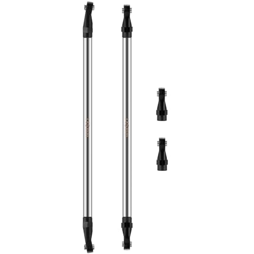 2Pcs Stainless Steel Link Rod Linkage Plastic Link Rod End，145mm | 55mm-155mm，Upgrade Parts，For Axial 1/10 SCX10 TRX4，RC Crawler Car - style: 145mm