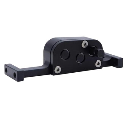 RC Car Transfer Case Chassis Gearbox Aluminum Alloy Crawler Metal Replacement DIY Kit Transfer Case with Steel Shaft Suitable for RC Rock Crawler, Black