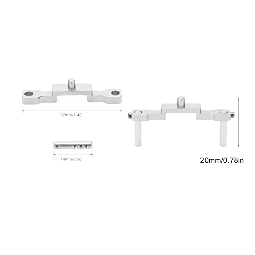 RC Body Post Mounts, CNC Machined Aluminum Alloy RC Front Mount Shell Column Compatible with SCX24 1/24 RC Cars(Silver)