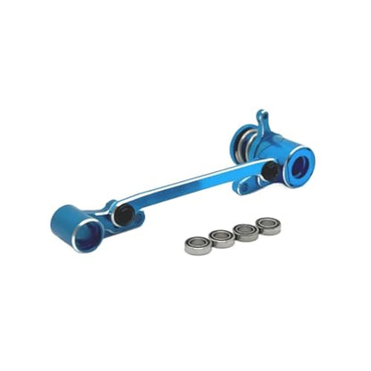 for Wltoys for 144001 144010 124007 124008 124016 124017 124018 124019 Metal Steering Assembly RC Car Upgrade Parts Accessories RC Car Repair Kit(Blue) - color: Blue