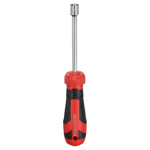 HARFINGTON SAE Nut Driver 5/16" CR-V Non-Magnetic Tip Hollow Shafts Hex Socket Screwdriver with Anti-Slip Handle for Automobile Repair Bit Driver - size: 5/16"