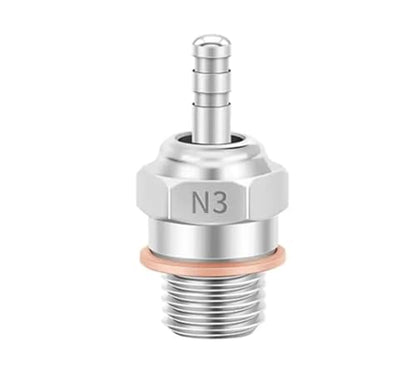 3PCS RC Glow Plugs No.3 N3 Hot 70117 Nitro Engine Parts Replace OS 8 for Losi HPI Redcat HSP Himoto 1/8 1/10 RC Car Truck Buggy（Silver