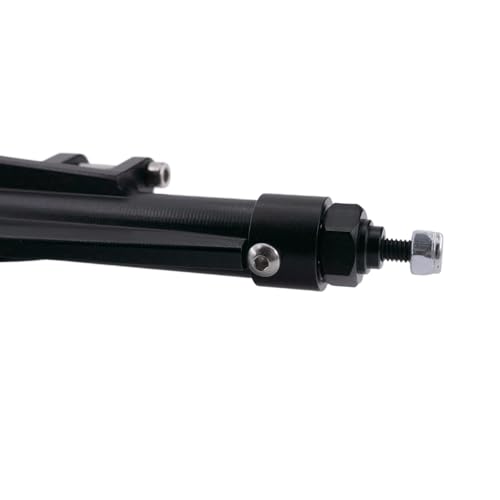 CNC Aluminum Rear Axle Assembly for 1/10 RC Crawler, Metal Axle Housing Upgrade Part for H10 RC Crawler (Black/Silver) (Black) - color: Black