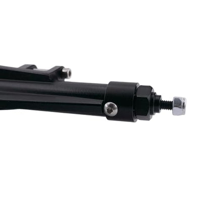 CNC Aluminum Rear Axle Assembly for 1/10 RC Crawler, Metal Axle Housing Upgrade Part for H10 RC Crawler (Black/Silver) (Black) - color: Black