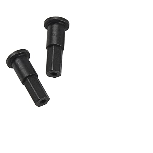 Upper & Lower Swing Arm Wheel Hex Adapter Steering Block Swing Arm Mount Steering Cup w/Bearing Set Compatible with WPL D12 1/10 RC Car Upgrade Part (Black) - color: Black