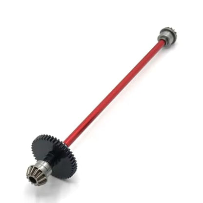 for Wltoys for 144001 144002 144010 1/14 Center Drive Shaft Assembly Steel Reduction Gear 27T Motor Gear RC Car Upgrade Parts RC Car Repair Kit(Red) - color: Red