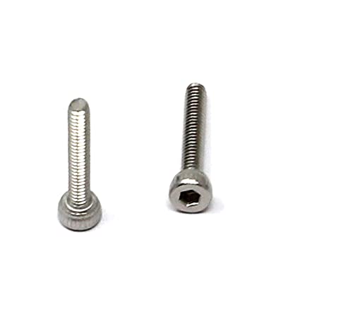 iexcell 100 Pcs M2 x 12mm Thread Pitch 0.4 mm Stainless Steel 304 Hex Socket Head Cap Screws Bolts Kit - size: M2 x 12mm