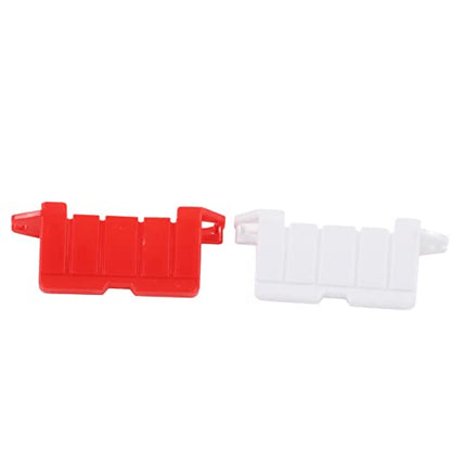 VBESTLIFE RC Drift Race Road Barriers, Durable Plastic DIY Racing Track Barriers for 1/10 1/14 1/18 Scale RC Cars 120PCS Red and White