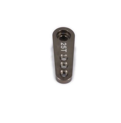 Aluminum 25T Steering Servo Horn Arm,RC Steering Servo Arm Horn for RC 1:8 1:10 Model Car/Boat Futaba HSP HPI Wltoys Himoto Redcat Axial 3 pcs/Set (Titanium) - color: Titanium