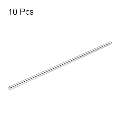 MECCANIXITY 10pcs 2mmx60mm Toys Shaft Round Rod Axles Drive Shaft for DIY RC Car Truck Boat Helicopter Model Part, Silver - size: 2mmx60mm