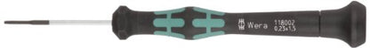 Wera 05118002003 Kraftform Micro 2035 Slotted Electronics Precision Screwdriver, 1.5mm Head, 40mm Blade Length - size: Slotted 1.5mm Head, 40mm Blade