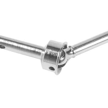Steel Front Rear Axle Shafts 5mm Extended +2mm Thread Longer Driveshaft for 1/18 RC Crawler Car TRX4M Upgrade Parts (Silver) - color: Silver