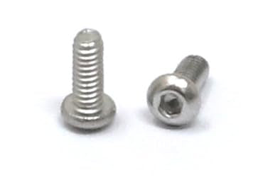 iexcell 100 Pcs M2 x 5mm Thread Pitch 0.4 mm Stainless Steel 304 Hex Socket Button Head Cap Screws Bolts Kit - size: M2 x 5mm