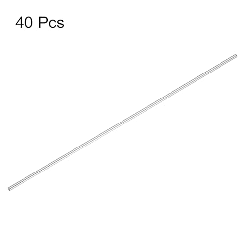 MECCANIXITY 40pcs 2mmx150mm Toys Shaft Round Rod Axles Drive Shaft for DIY RC Car Truck Boat Helicopter Model Part, Silver - size: 2mmx150mm