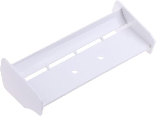 2 Pack 1/10 RC Plastic Rear Spoiler Compatible with 1:10 Scale RC Off-Road Short Course Truck Buggy Racing Rear Wing Tail (White) - color: White
