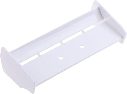 2 Pack 1/10 RC Plastic Rear Spoiler Compatible with 1:10 Scale RC Off-Road Short Course Truck Buggy Racing Rear Wing Tail (White) - color: White