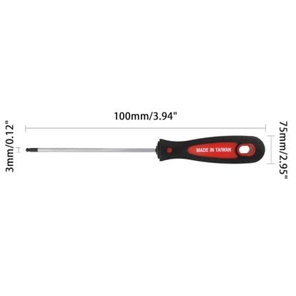 Utoolmart Ball Head Allen Precision Screwdriver, 3mm x 100mm Hex Design Wrench Hand Tool 1Pc - color: 1pcs, size: 3×100×75mm