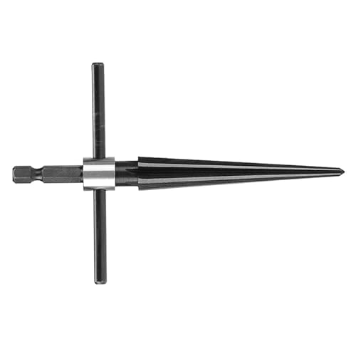 Dioche 3 Degree Reamer Bridge Pin Hole Handheld T Shape Tapered Hex Reamer - Lightweight Carbon Steel Tool for Easy Taper Holes & Screw Sinking, Compact & Removable Handle