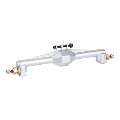 1/18 TRX4M Portal Axle,109.6g Aluminum CNC TRX4M Axle, Extended +10mm TRX4M Portal Axles with Two Servo Mount Options, for RC Crawler Car TRX4M Axle Upgrade Parts (Silver)