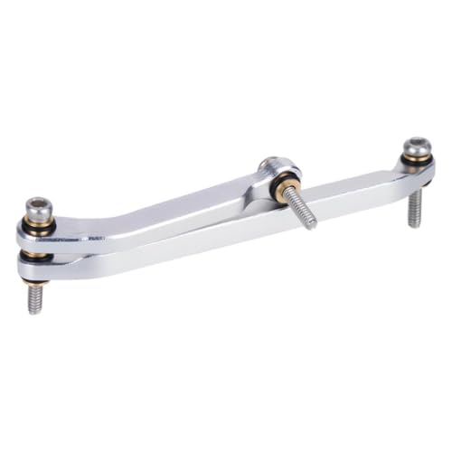 RC Steering Link Aluminum Alloy Steering Rod Linkage Remote Control Truck Replacement CNC Machined Part Suitable for SCX30 Model, Silver - color: Silver